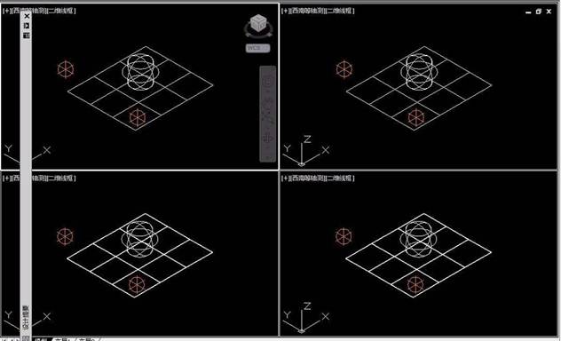 CAD中三維對象怎么設(shè)置四視圖？