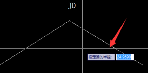 CAD如何通過切線交點繪制曲線